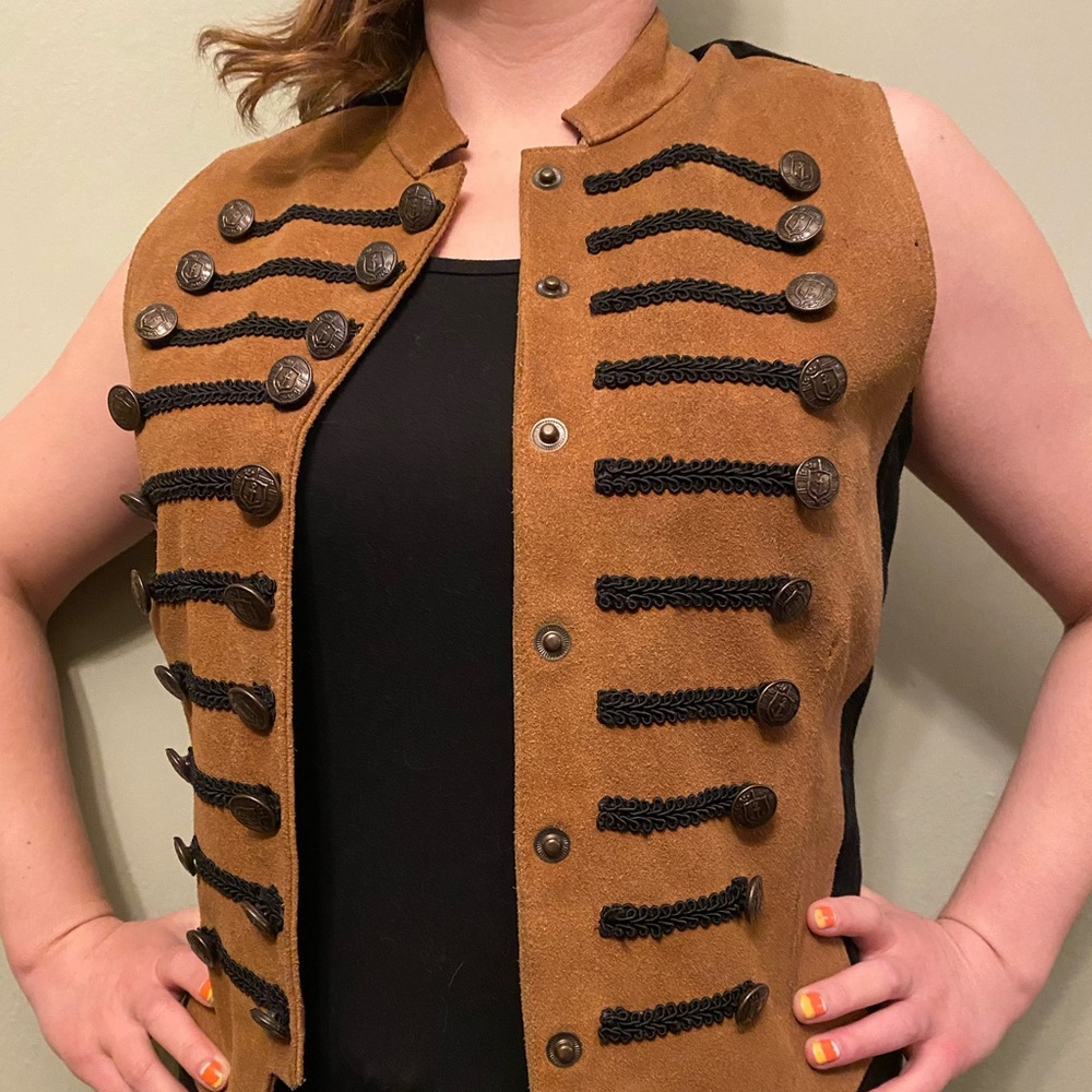 Vintage Leather Crop Vest